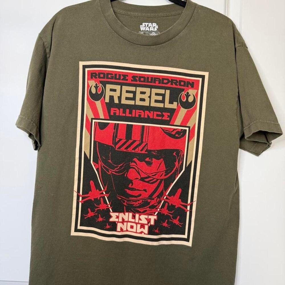 Star Wards Rouge Squadron Rebel Alliance Enlist Now T-shirt Large